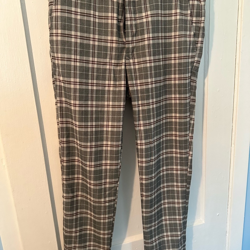 Zara Gray Plaid Men's Pants waist 32